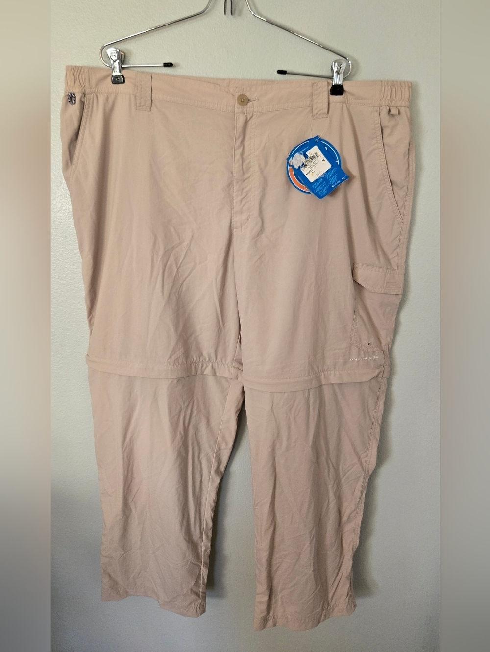 Columbia | NWT PFG Omni-Shade Convertible Hiking Fishing Khaki Cargo Pants 44x30